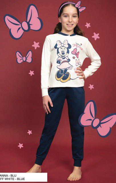 Pigiama caldo cotone Minnie Disney interlock bambina baby DY50A1568 - Caos Intimo Donna - Uomo - Bambini - Casa - Disney