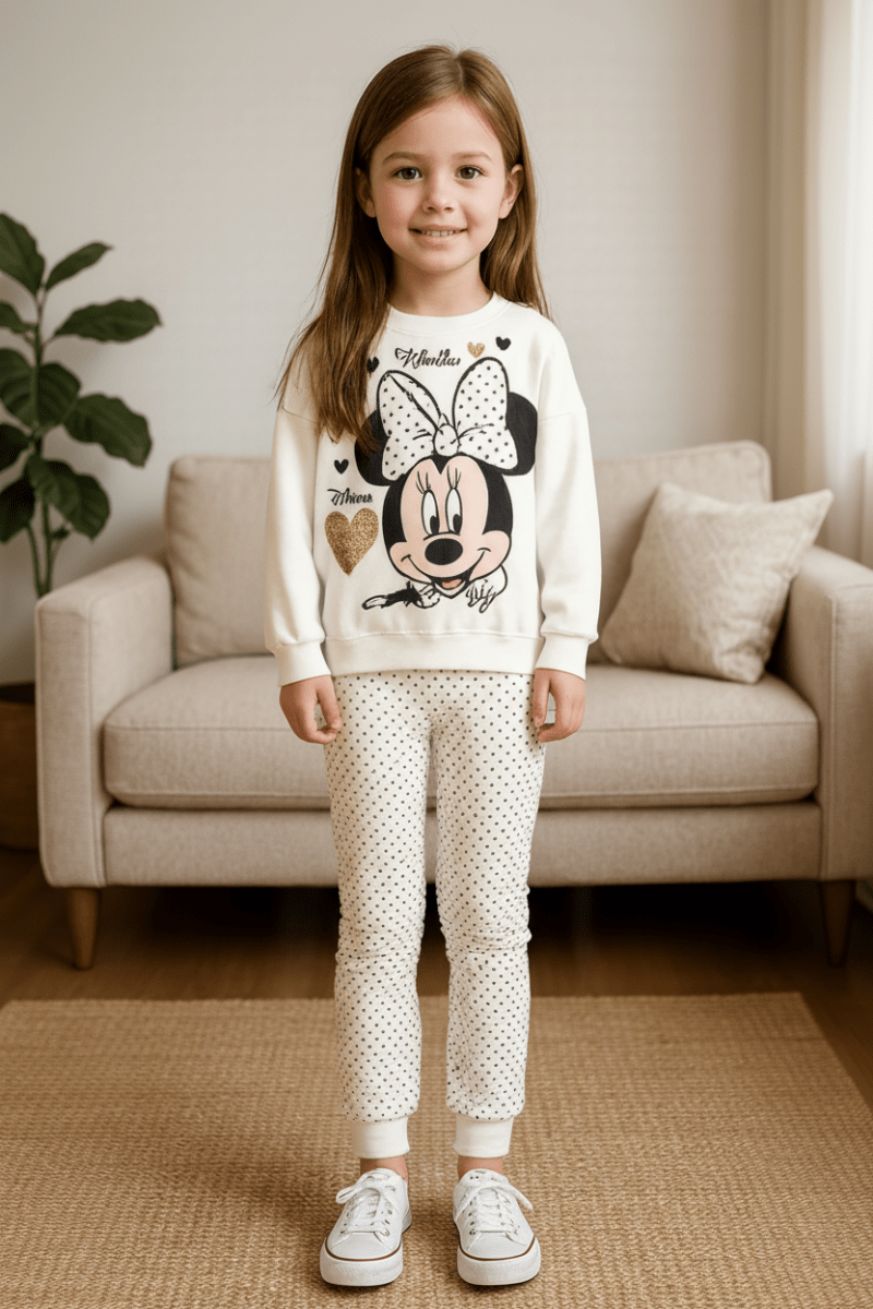 Pigiama caldo cotone Minnie Disney interlock neonata baby DY32A1429 - Caos Intimo Donna - Uomo - Bambini - Casa - Disney