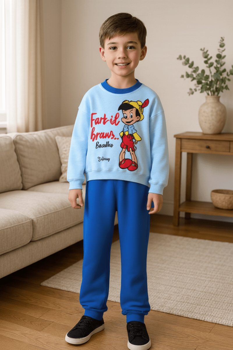 Pigiama caldo cotone Pinocchio Disney interlock neonato baby DY32A8247 - Caos Intimo Donna - Uomo - Bambini - Casa - Disney