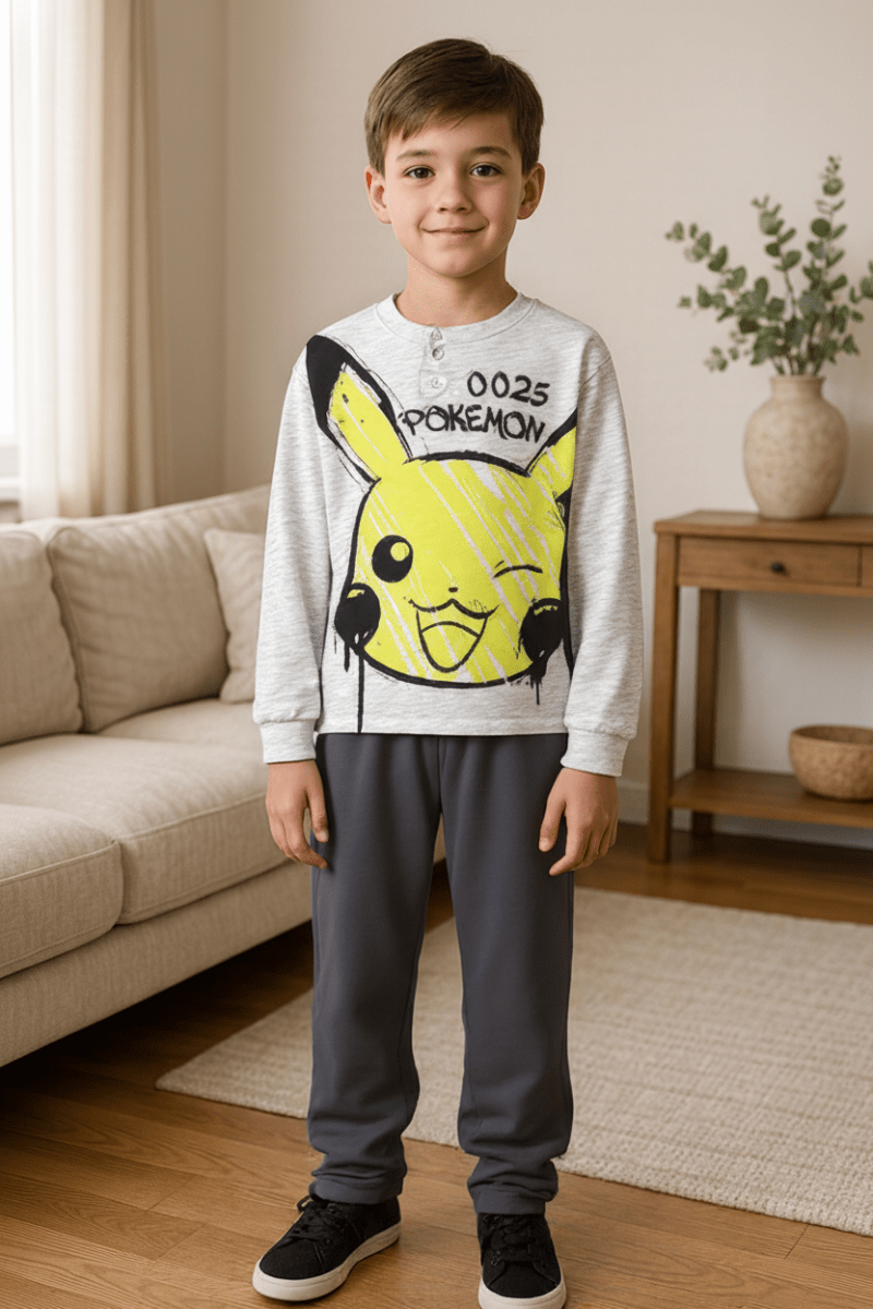 Pigiama caldo cotone Pokemon interlock bambino baby PK40Z1688 - Caos Intimo Donna - Uomo - Bambini - Casa - Sabor