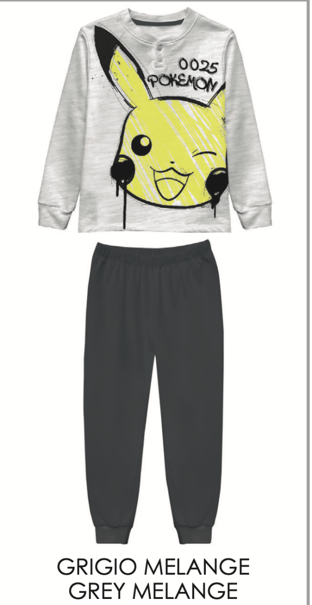 Pigiama caldo cotone Pokemon interlock bambino baby PK40Z1688 - Caos Intimo Donna - Uomo - Bambini - Casa - Sabor