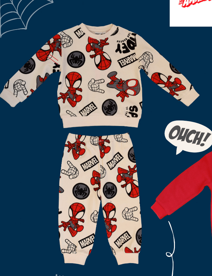 Pigiama caldo cotone Spidey Amazing Friends Marvel interlock neonato baby MV32A8259 - Caos Intimo Donna - Uomo - Bambini - Casa - Marvel