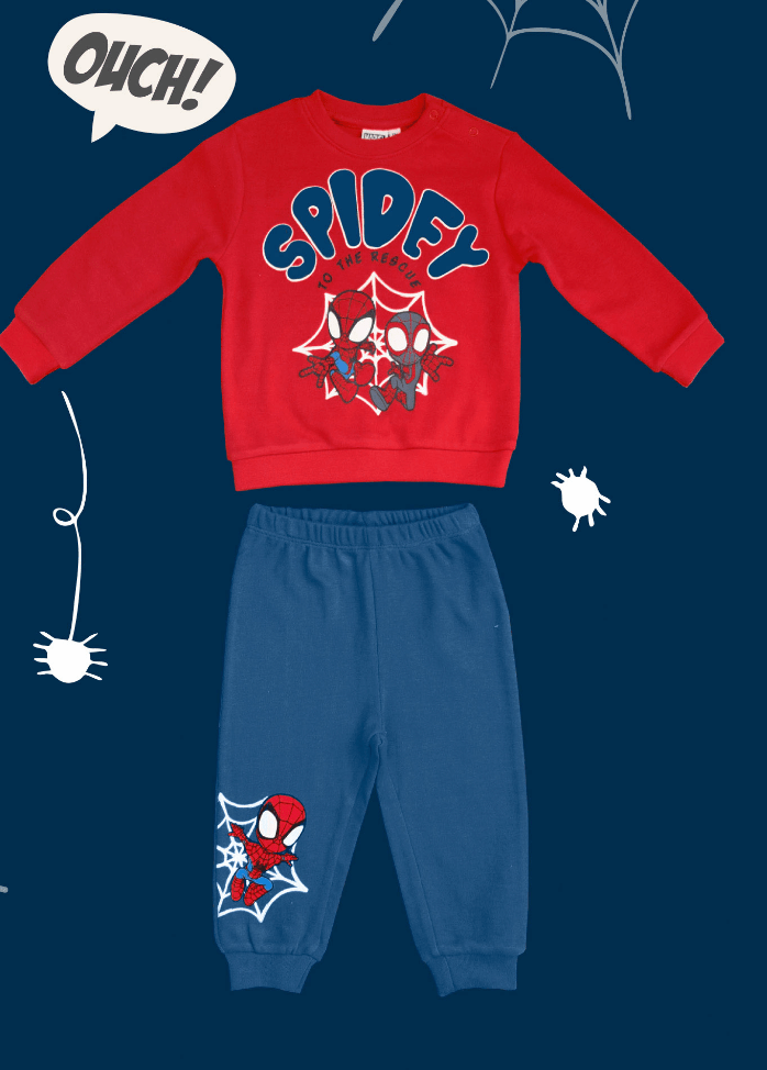 Pigiama caldo cotone Spidey Amazing Friends Marvel interlock neonato baby MV32A8259 - Caos Intimo Donna - Uomo - Bambini - Casa - Marvel