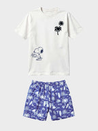 Pigiama corto uomo cotone Peanuts Gisela 20408 - Caos Intimo Donna - Uomo - Bambini - Casa - Gisela