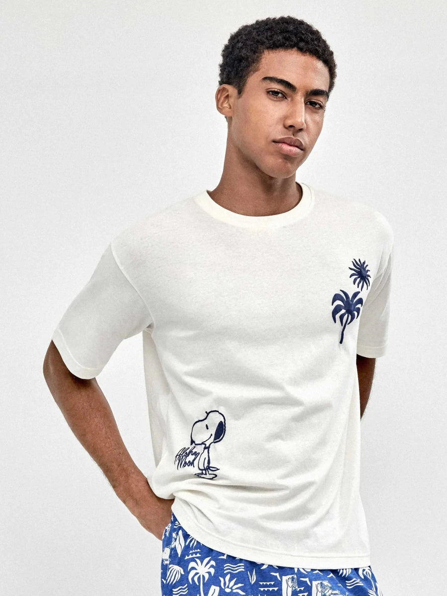 Pigiama corto uomo cotone Peanuts Gisela 20408 - Caos Intimo Donna - Uomo - Bambini - Casa - Gisela