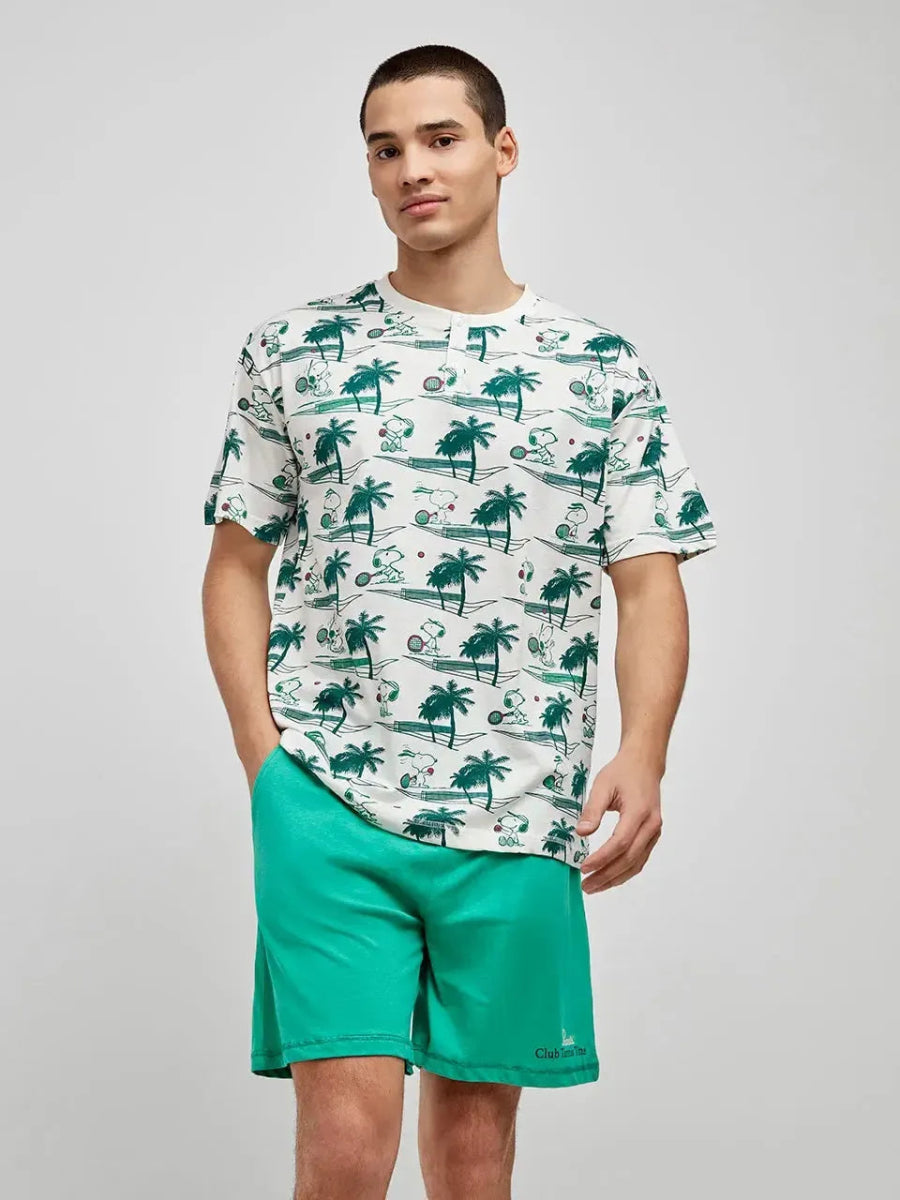 Pigiama corto uomo cotone Peanuts Gisela 2/20280 - Caos Intimo Donna - Uomo - Bambini - Casa - Gisela