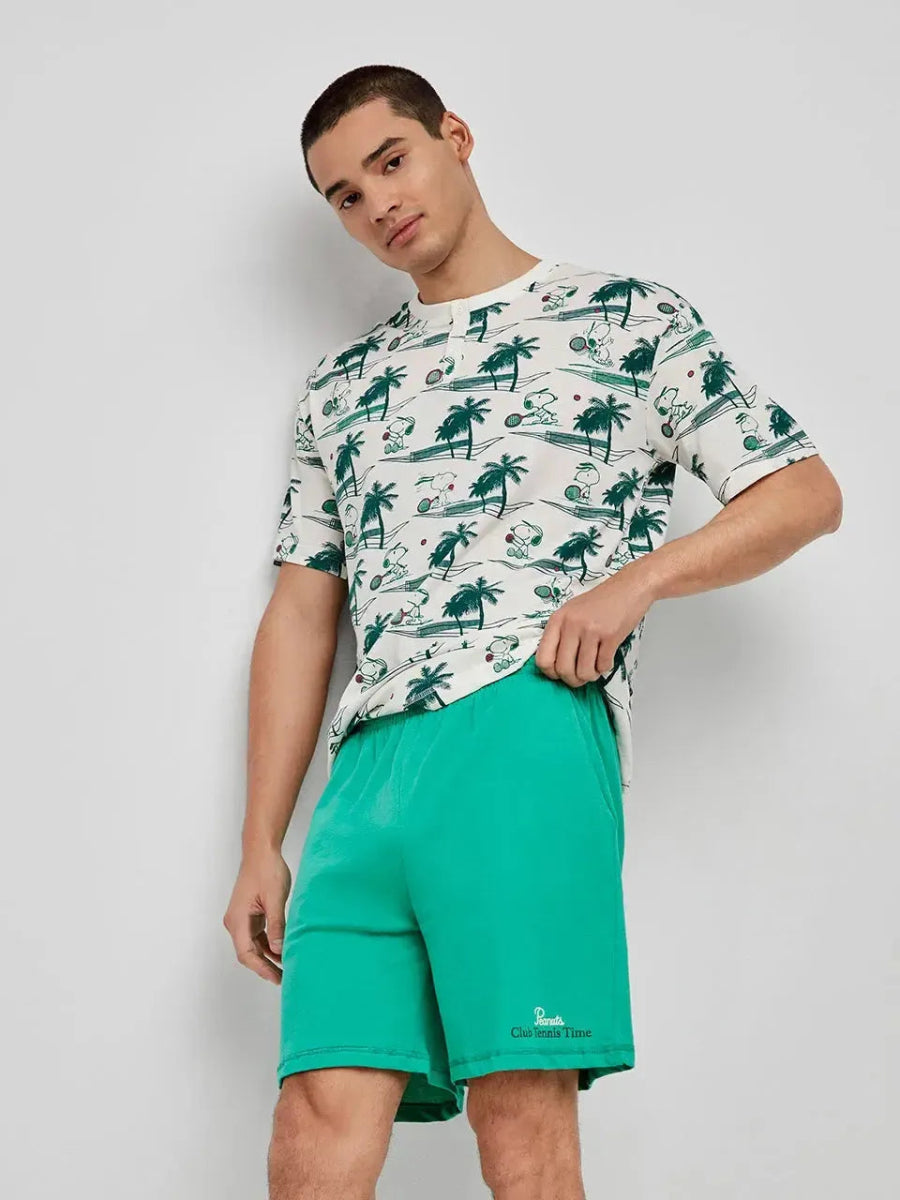 Pigiama corto uomo cotone Peanuts Gisela 2/20280 - Caos Intimo Donna - Uomo - Bambini - Casa - Gisela