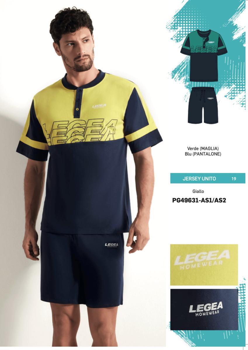 Pigiama corto uomo Legea 100% cotone PG49631 - Caos Intimo Donna - Uomo - Bambini - Casa - Legea