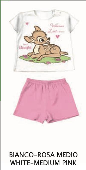 Pigiama cotone estivo Bambi Disney neonata baby DY32B2401 - Caos Intimo Donna - Uomo - Bambini - Casa - Disney