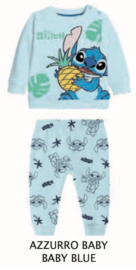 Pigiama cotone estivo Stitch Disney neonato baby DY32B2387 - Caos Intimo Donna - Uomo - Bambini - Casa - Disney