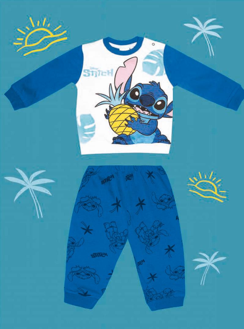 Pigiama cotone estivo Stitch Disney neonato baby DY32B2387 - Caos Intimo Donna - Uomo - Bambini - Casa - Disney