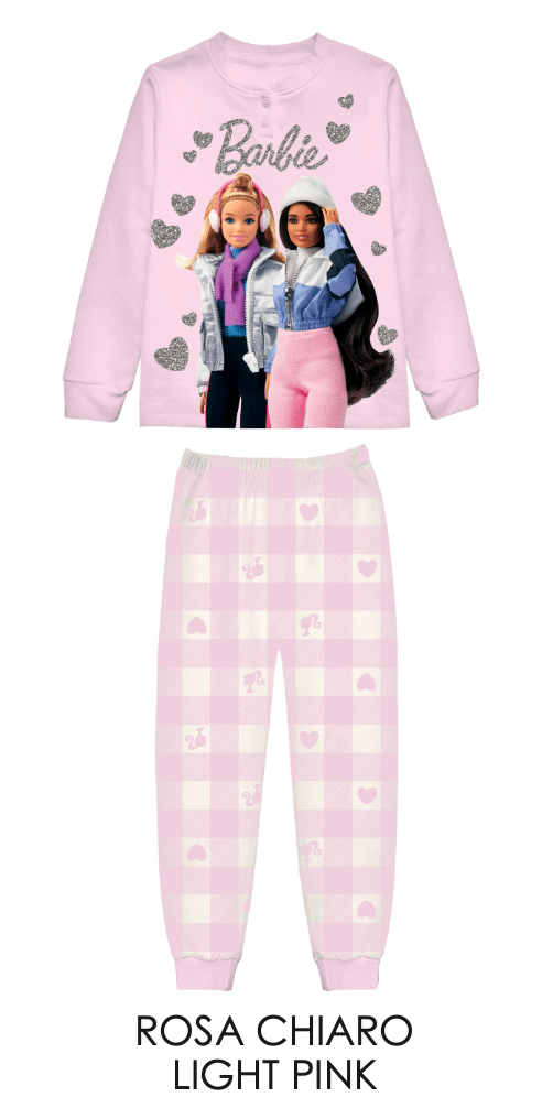 Pigiama cotone felpato Barbie bambina baby MT50C1771 - Caos Intimo Donna - Uomo - Bambini - Casa - Disney