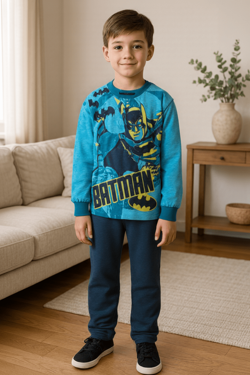 Pigiama cotone felpato Batman DC bambino baby DC40G7403 - Caos Intimo Donna - Uomo - Bambini - Casa - DC