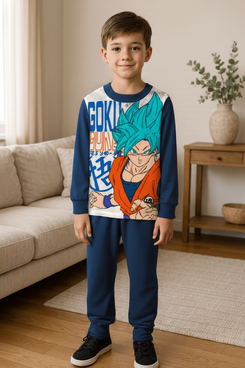 Pigiama cotone felpato Dragonball bambino baby DB40M7613 - Caos Intimo Donna - Uomo - Bambini - Casa - Marvel