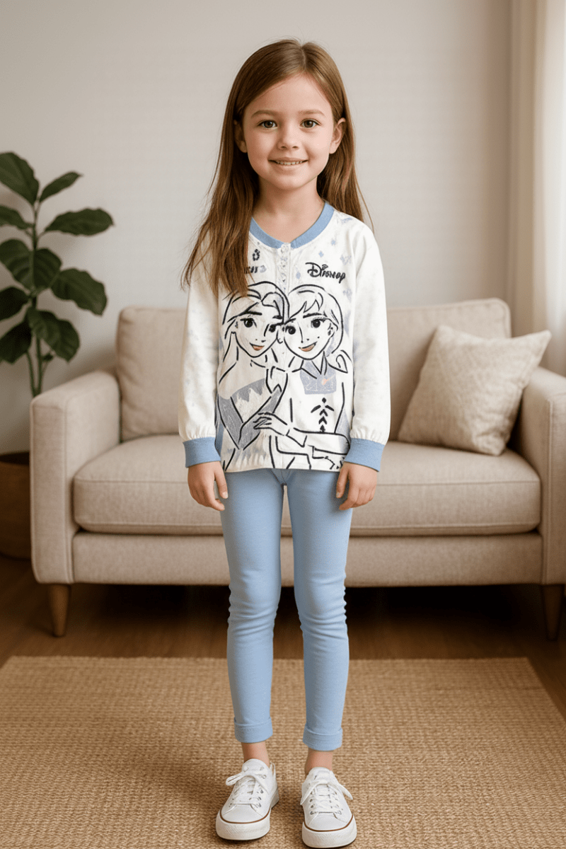 Pigiama cotone felpato Frozen bambina baby DY50A6410 - Caos Intimo Donna - Uomo - Bambini - Casa - Disney