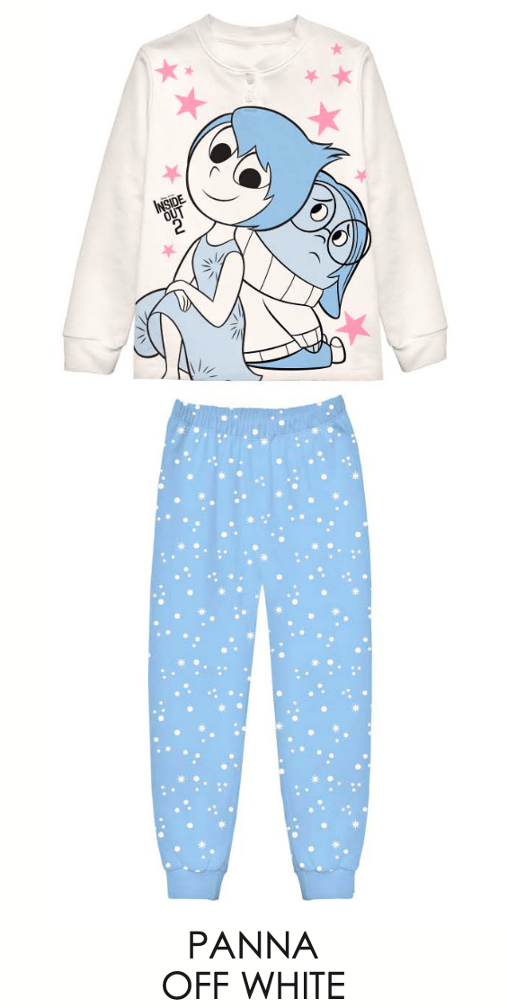Pigiama cotone felpato Inside Out bambina baby DY50C2670 - Caos Intimo Donna - Uomo - Bambini - Casa - Disney