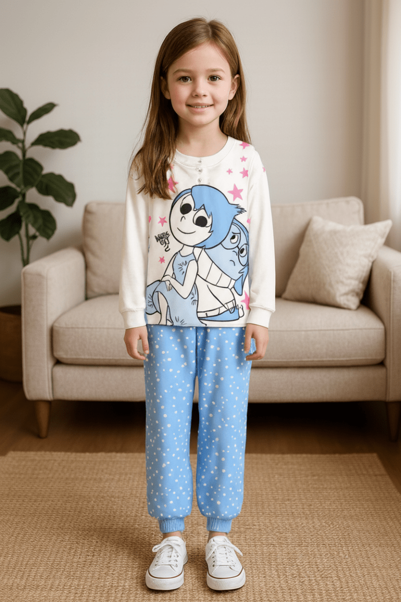 Pigiama cotone felpato Inside Out bambina baby DY50C2670 - Caos Intimo Donna - Uomo - Bambini - Casa - Disney