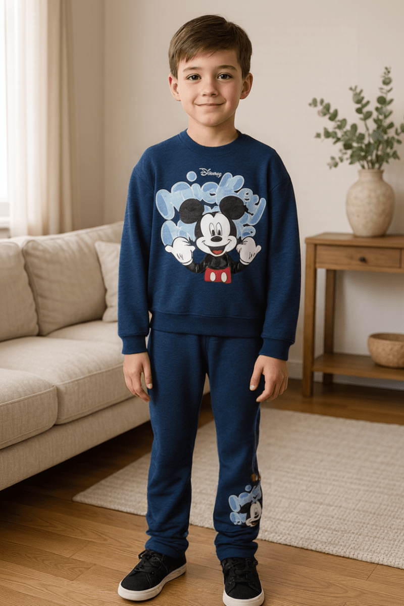 Pigiama cotone felpato Mickey Mouse Disney neonato baby DY32L2102 - Caos Intimo Donna - Uomo - Bambini - Casa - Disney