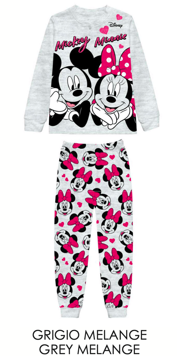 Pigiama cotone felpato Minnie bambina baby DY50A3581 - Caos Intimo Donna - Uomo - Bambini - Casa - Disney