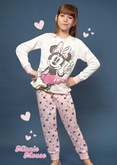 Pigiama cotone felpato Minnie bambina baby DY50C6255 - Caos Intimo Donna - Uomo - Bambini - Casa - Disney