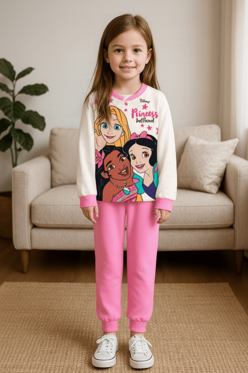 Pigiama cotone felpato Principesse bambina baby DY50A8307 - Caos Intimo Donna - Uomo - Bambini - Casa - Disney