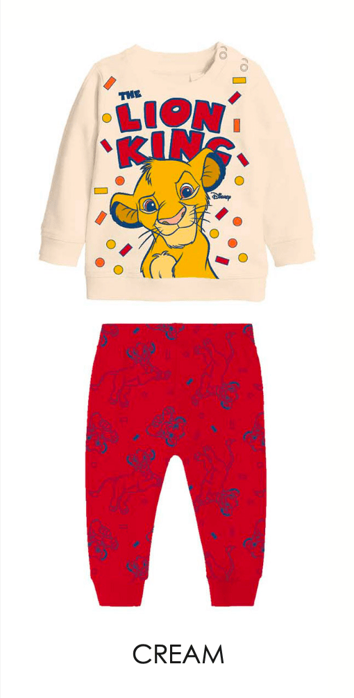 Pigiama cotone felpato Re Leone Disney neonato baby DY32B8047 - Caos Intimo Donna - Uomo - Bambini - Casa - Disney