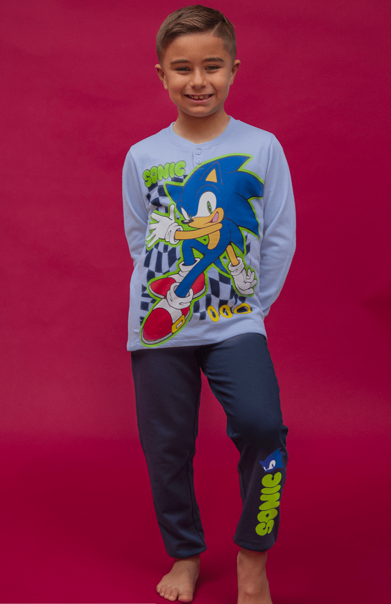 Pigiama cotone felpato Sonic bambino SC40G4700 - Caos Intimo Donna - Uomo - Bambini - Casa - Disney
