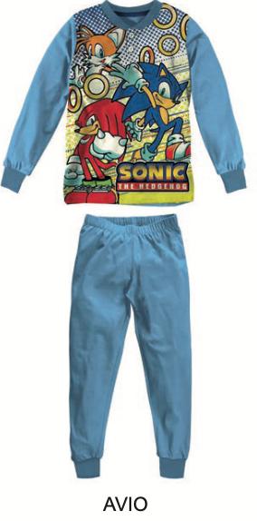 Pigiama cotone felpato Sonic Sega bambino baby SC40G7408 - Caos Intimo Donna - Uomo - Bambini - Casa - Sega