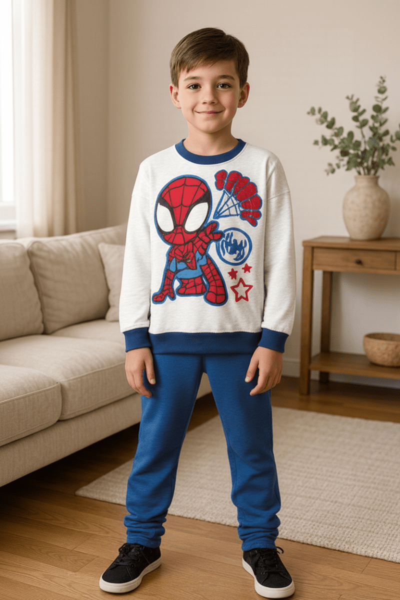 Pigiama cotone felpato Spiderman Marvel neonato baby MV32A1414 - Caos Intimo Donna - Uomo - Bambini - Casa - Marvel