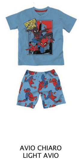 Pigiama cotone Spiderman Marvel estivo bambino MV40M4527 - Caos Intimo Donna - Uomo - Bambini - Casa - Marvel