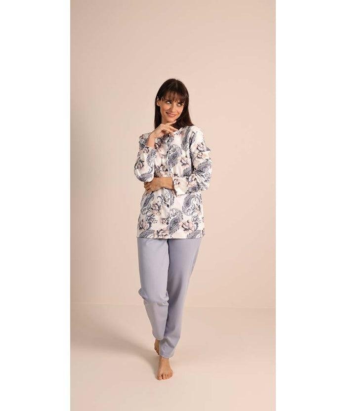 Pigiama donna aperto invernale interlock Gary 5072 - Caos Intimo Donna - Uomo - Bambini - Casa - Gary