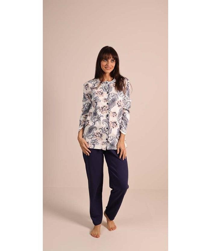 Pigiama donna aperto invernale interlock Gary 5072 - Caos Intimo Donna - Uomo - Bambini - Casa - Gary