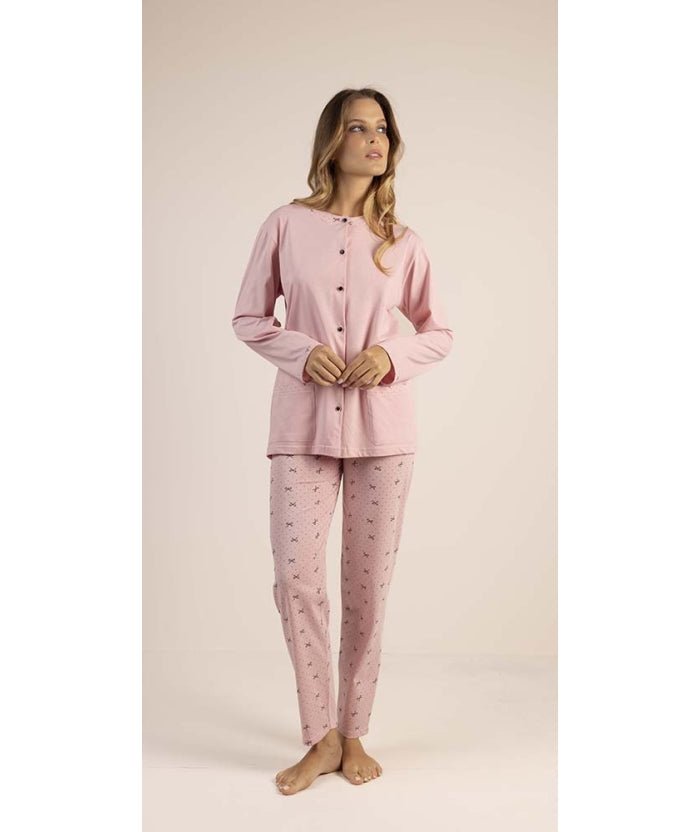 Pigiama donna aperto Jersey Gary puro cotone 5313 - Caos Intimo Donna - Uomo - Bambini - Casa - Gary