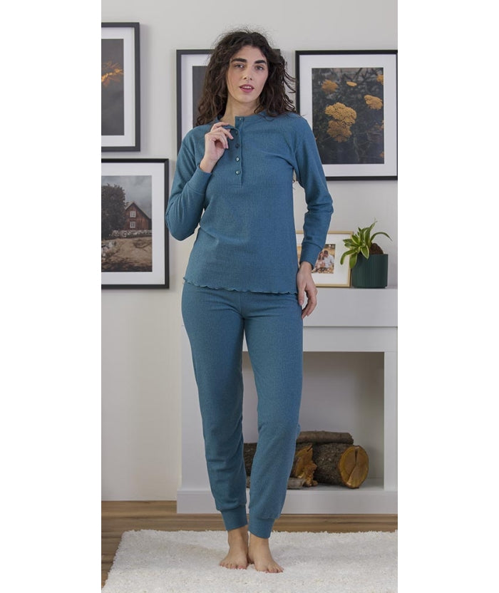 Pigiama donna serafino invernale costina Gary 5210