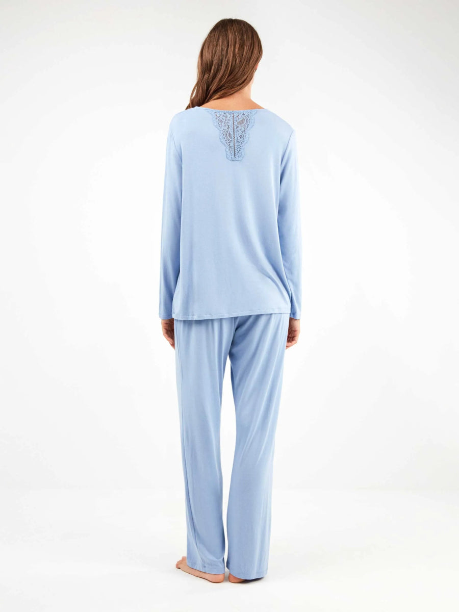 Pigiama donna Gisela collo a punta in viscosa 20318 - Caos Intimo Donna - Uomo - Bambini - Casa - Gisela