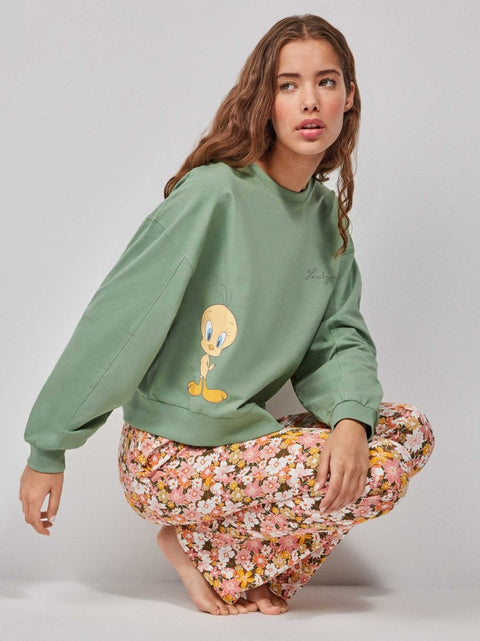 Pigiama donna Gisela girocollo cotone elasticizzato 20221 Looney Tunes Titti - Caos Intimo Donna - Uomo - Bambini - Casa - Gisela