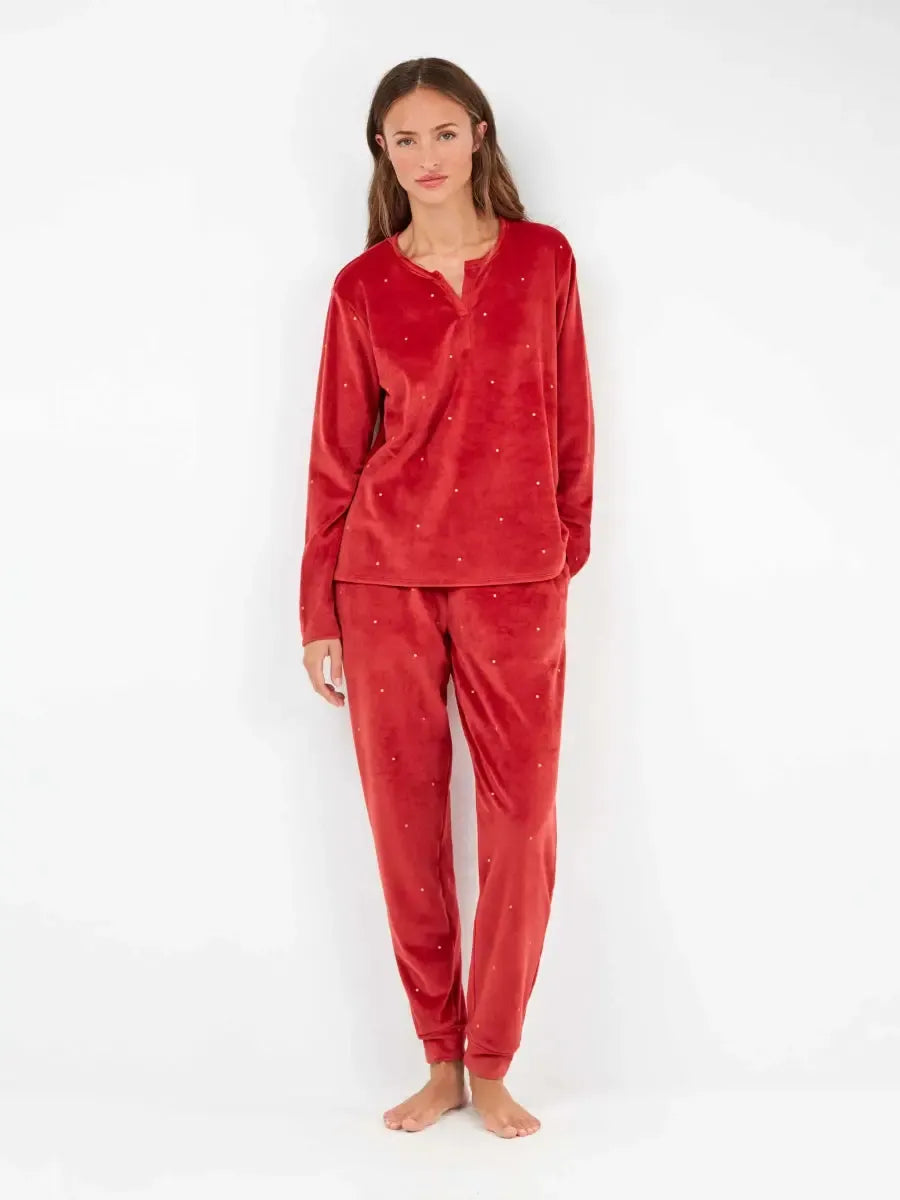 Pigiama donna Gisela pile elasticizzato 20316 - Caos Intimo Donna - Uomo - Bambini - Casa - Gisela