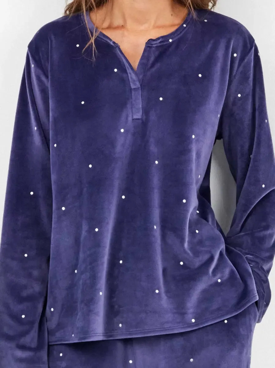 Pigiama donna Gisela pile elasticizzato 20316 - Caos Intimo Donna - Uomo - Bambini - Casa - Gisela