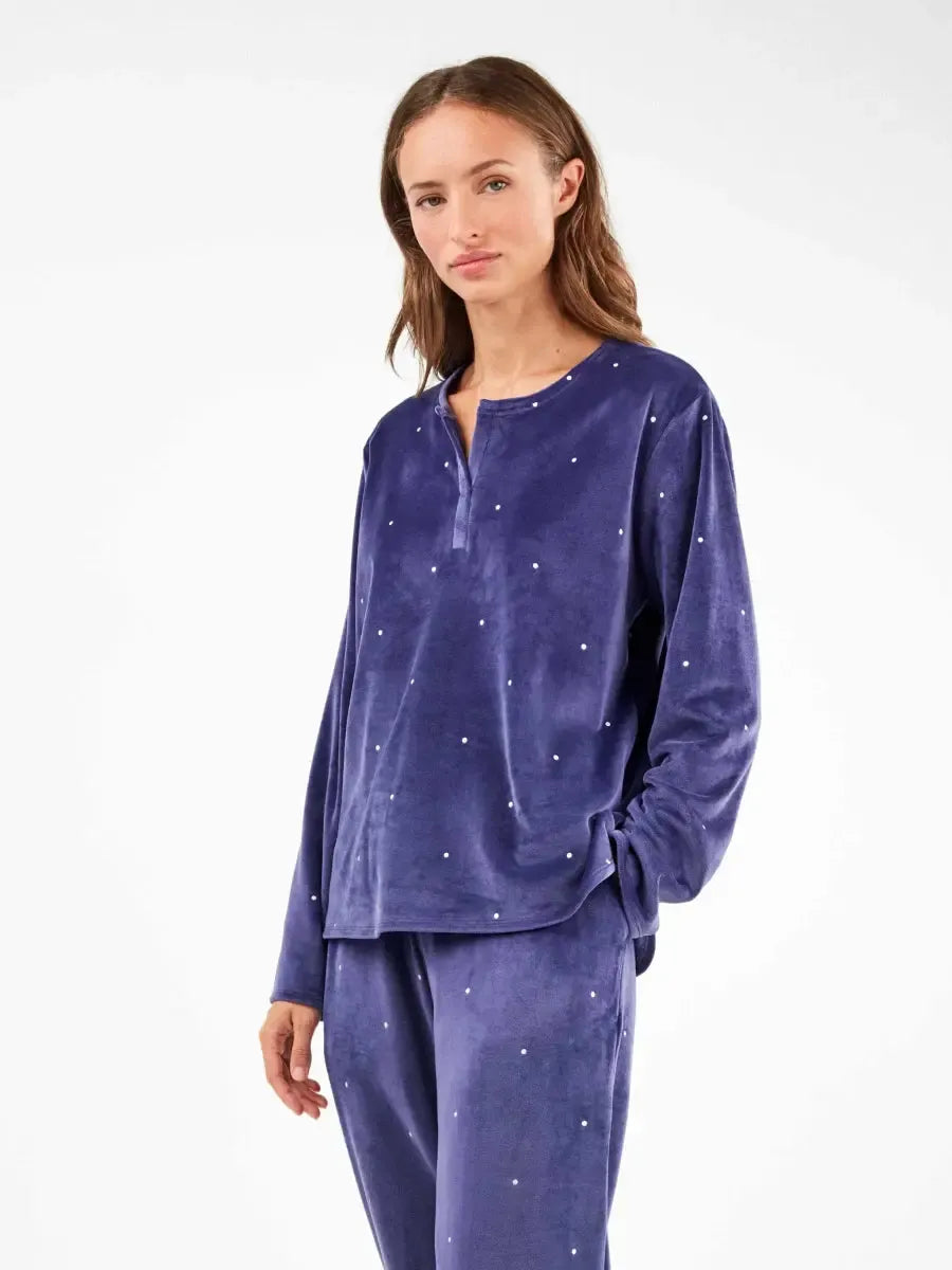 Pigiama donna Gisela pile elasticizzato 20316 - Caos Intimo Donna - Uomo - Bambini - Casa - Gisela