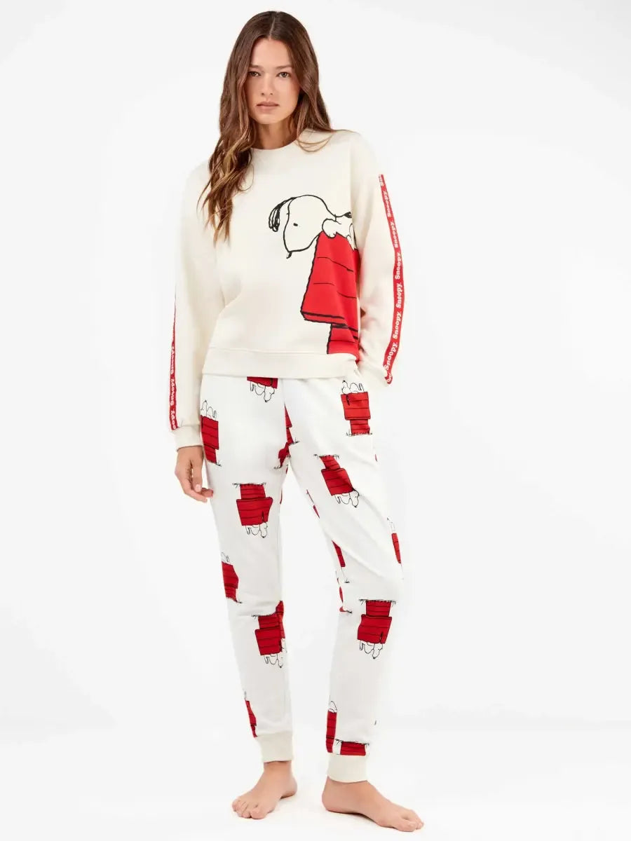 Pigiama donna Gisela Snoopy viscosa felpata elasticizzata 20332 Peanuts - Caos Intimo Donna - Uomo - Bambini - Casa - Gisela
