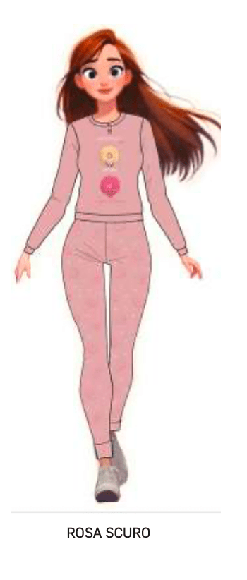 Pigiama donna Hollywood Milano serafino caldo cotone interlock HPA115 - Caos Intimo Donna - Uomo - Bambini - Casa - Hollywood Milano