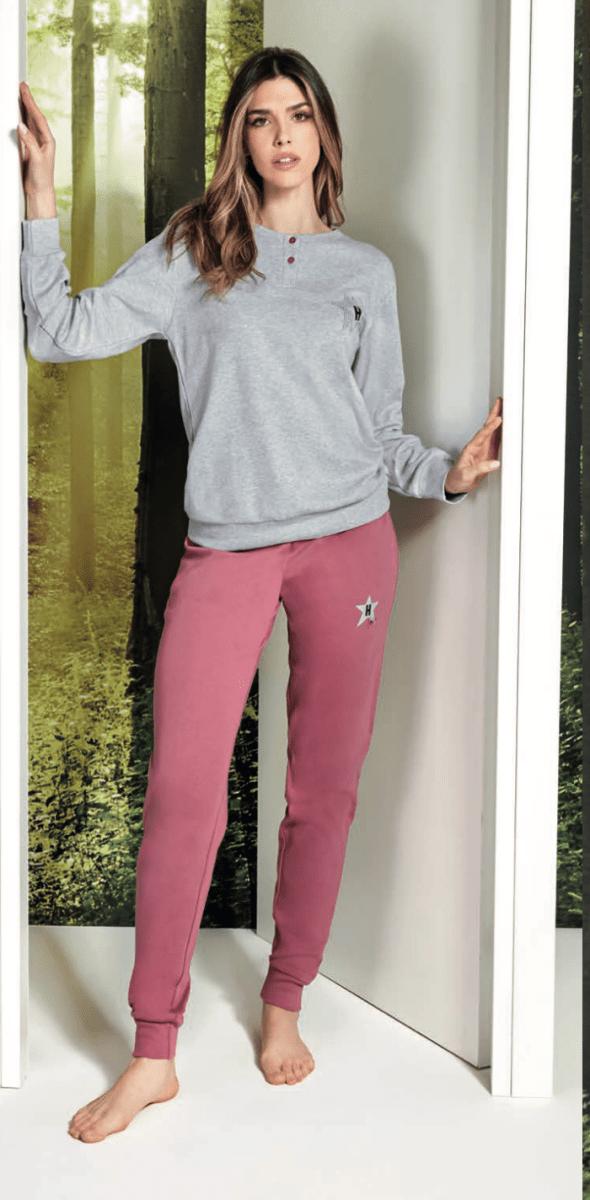 Pigiama donna Hollywood Milano serafino caldo cotone interlock PG45766 - Caos Intimo Donna - Uomo - Bambini - Casa - Hollywood Milano