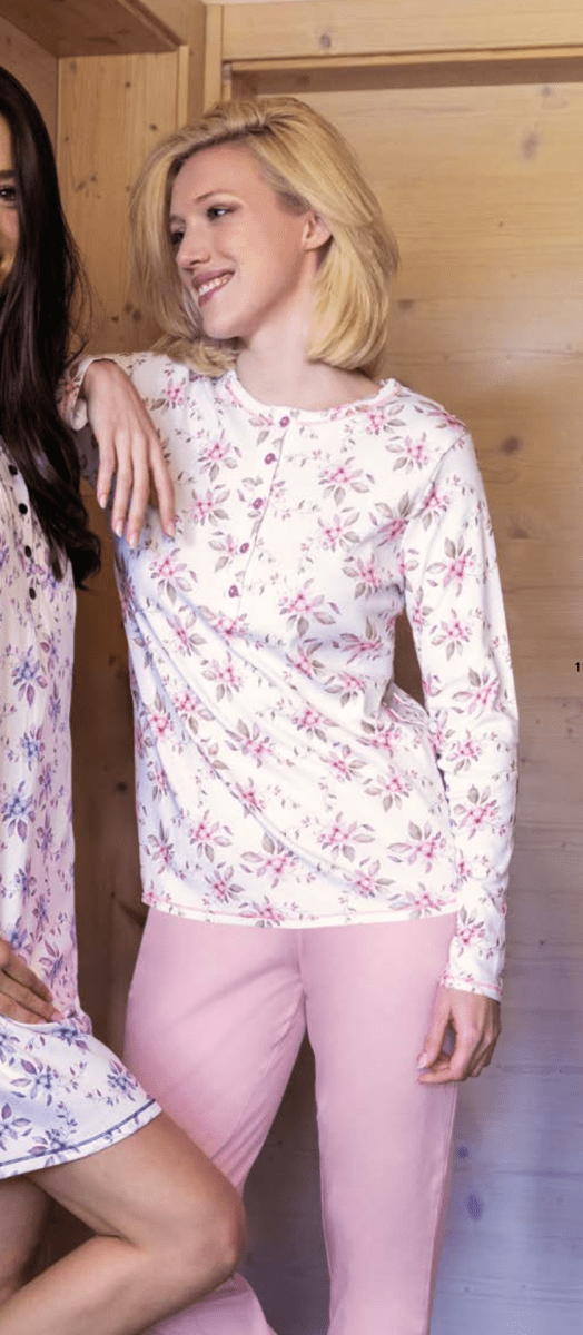 Pigiama donna in caldo cotone serafino Sièlei FL15 Florence - Caos Intimo Donna - Uomo - Bambini - Casa - Sièlei