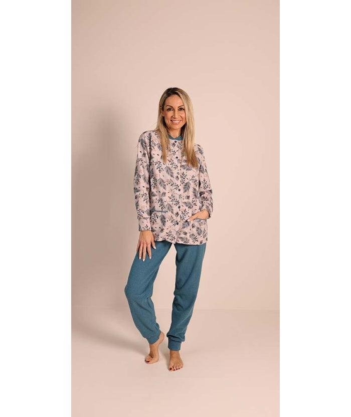Pigiama donna invernale aperto punto Milano Gary flanellato 5132 - Caos Intimo Donna - Uomo - Bambini - Casa - Gary