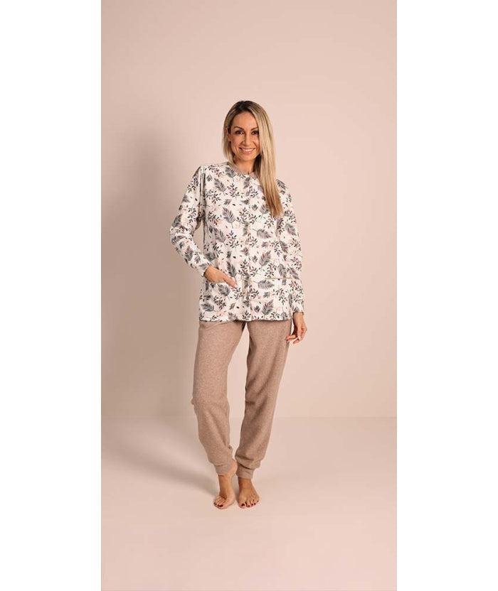 Pigiama donna invernale aperto punto Milano Gary flanellato 5132 - Caos Intimo Donna - Uomo - Bambini - Casa - Gary