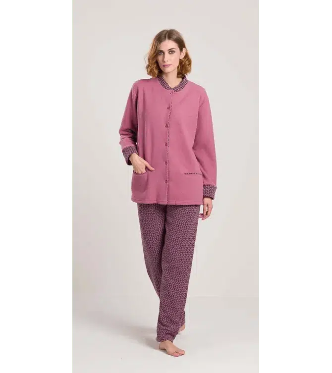 Pigiama donna invernale aperto punto Milano Gary flanellato V50166CONF - Caos Intimo Donna - Uomo - Bambini - Casa - Gary