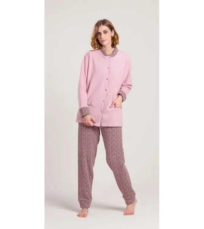 Pigiama donna invernale aperto punto Milano Gary flanellato V50166CONF - Caos Intimo Donna - Uomo - Bambini - Casa - Gary