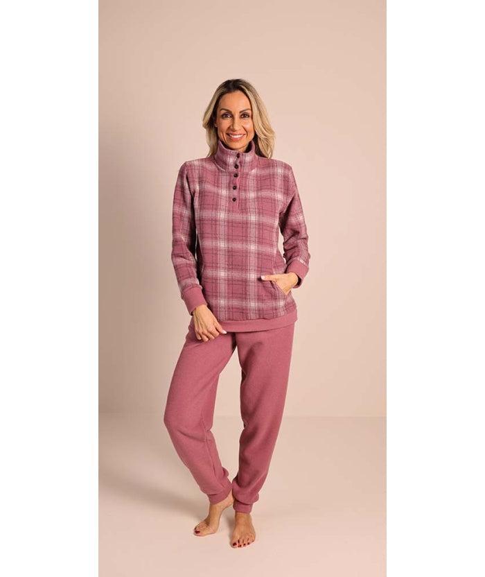 Pigiama donna invernale collo alto punto Milano Gary flanellato 5141 - Caos Intimo Donna - Uomo - Bambini - Casa - Gary
