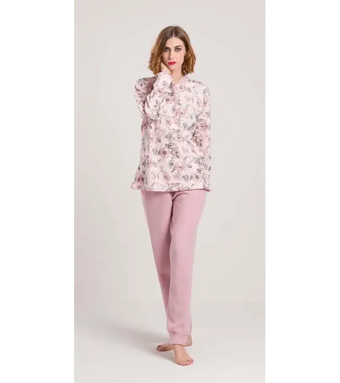 Pigiama donna invernale collo serafino punto Milano Gary flanellato V50131CONF - Caos Intimo Donna - Uomo - Bambini - Casa - Gary