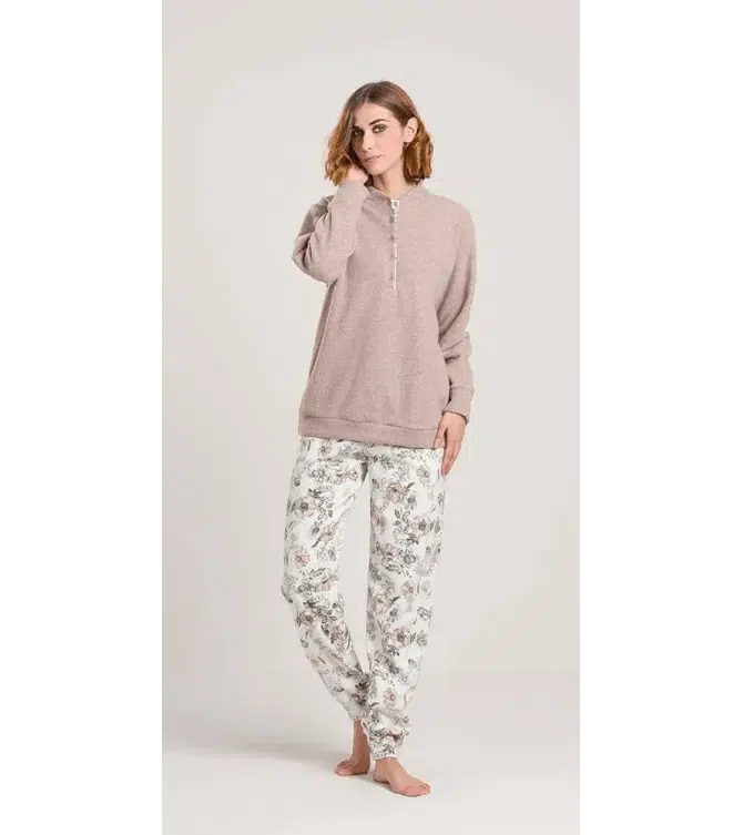 Pigiama donna invernale serafino punto Milano Gary flanellato V50132 - Caos Intimo Donna - Uomo - Bambini - Casa - Gary